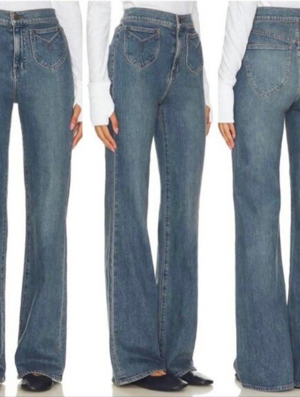 Veronica Beard Crosbie Wide Leg High Rise Denim Jean Size 30